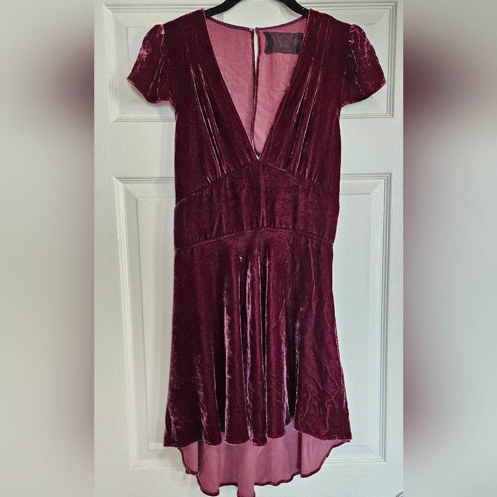 REFORMATION Velvet Mini Dress
